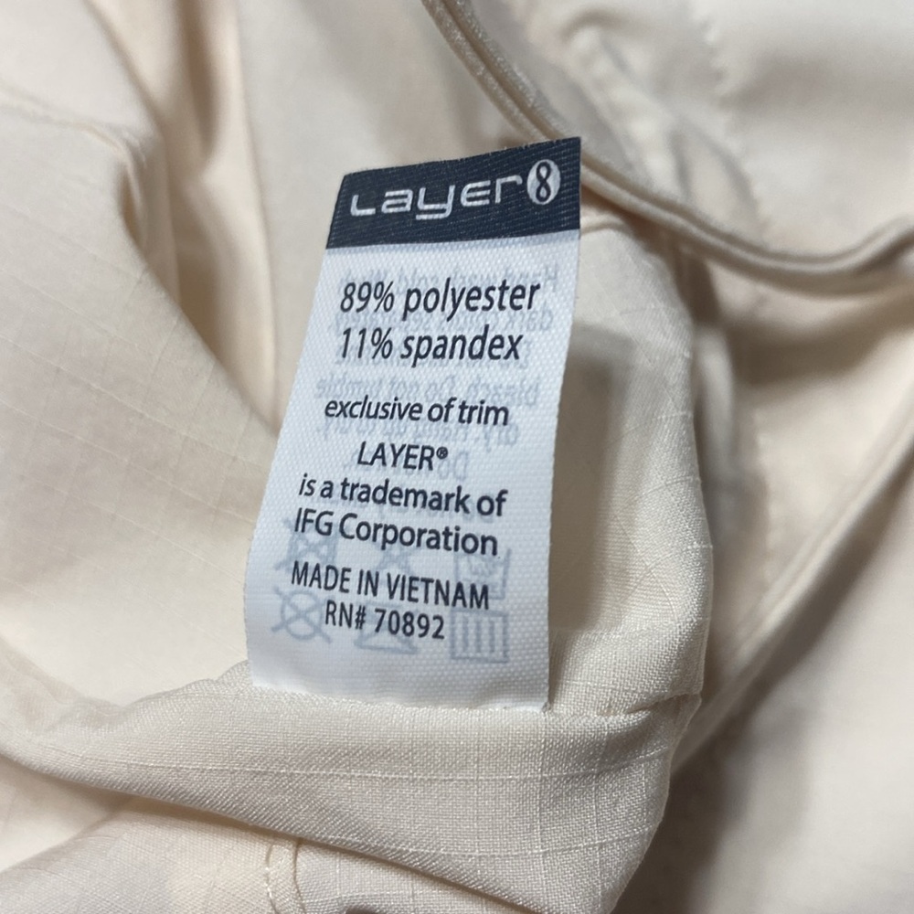 Layer 8 ivory/cream floppy sun hat with adjustable chin strap - Picture 5 of 7